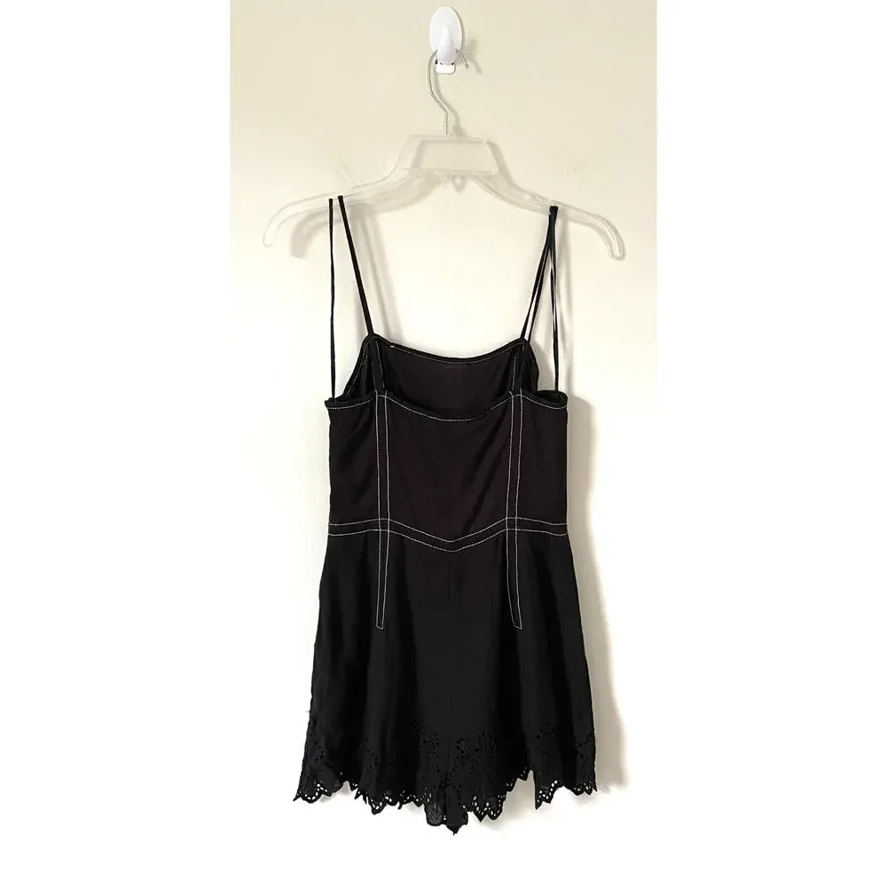 ZARA Strappy Short Romper Jumper One Piece Black Size XS NEW